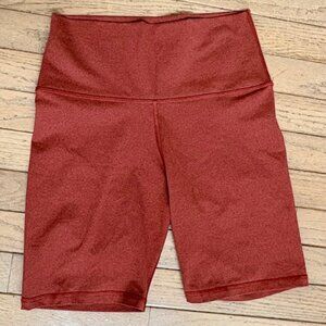 Aerie Biker/Yoga Shorts Rust Red